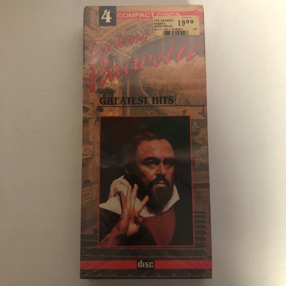 Luciano Pavarotti Greatest Hits Long Box Sealed Rare 4 CDs
